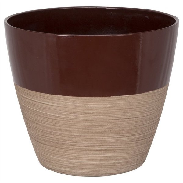 Landscapers Select Planter Resin Rnd Red/Wd 8In PT-S068